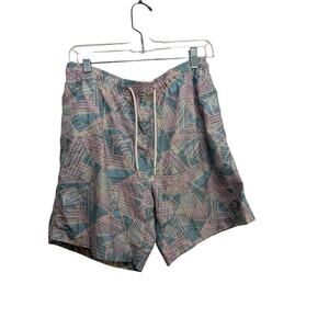 Pac Sun Men’s Pink Blue Drawstring Swim Trucks Shorts Size Medium